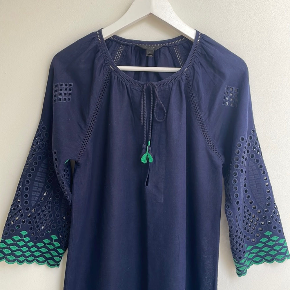 J.Crew Eyelet Cover-Up Long Kaftan Beach Dress. Size XS.